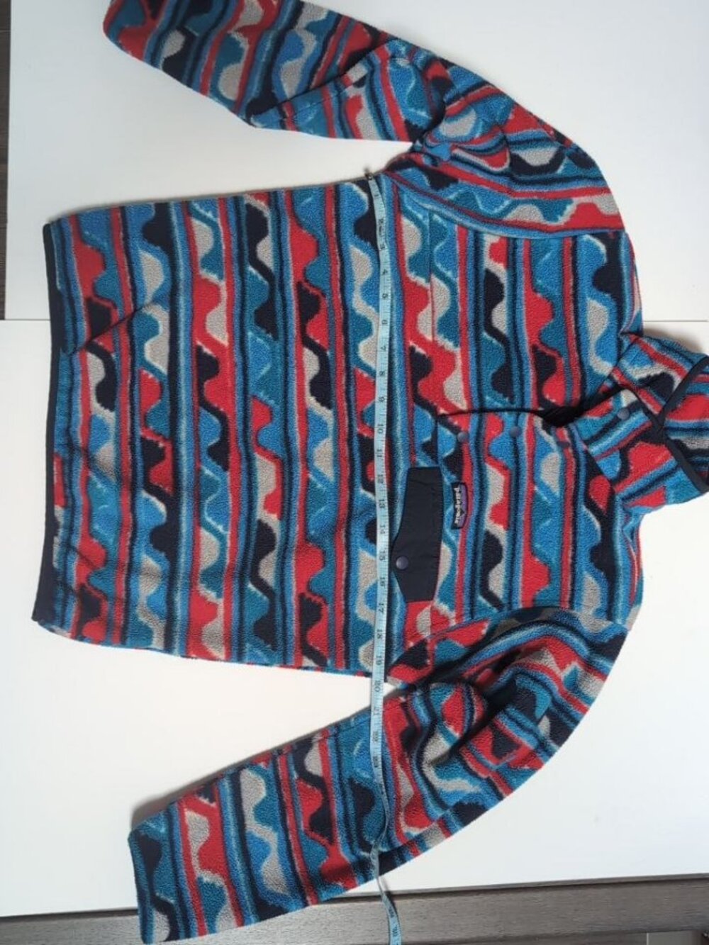 Patagonia Synchilla Snap-T Aztec Blue Delta Waves Pullover - Picture 10 of 12